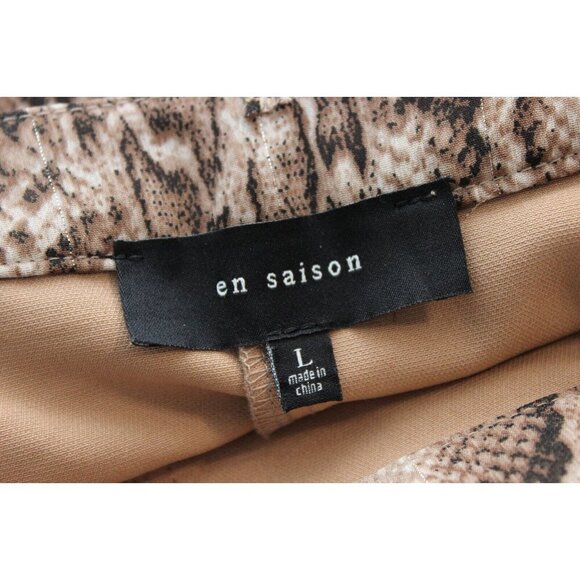 En Saison Mini Skort Size Large Snake Skin Print Tiered Ruffle Flowy Chiffon Y2K - Picture 10 of 12